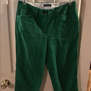 LANDS END SZ 6 KELLY GREEN MID RISE PANTS GUC